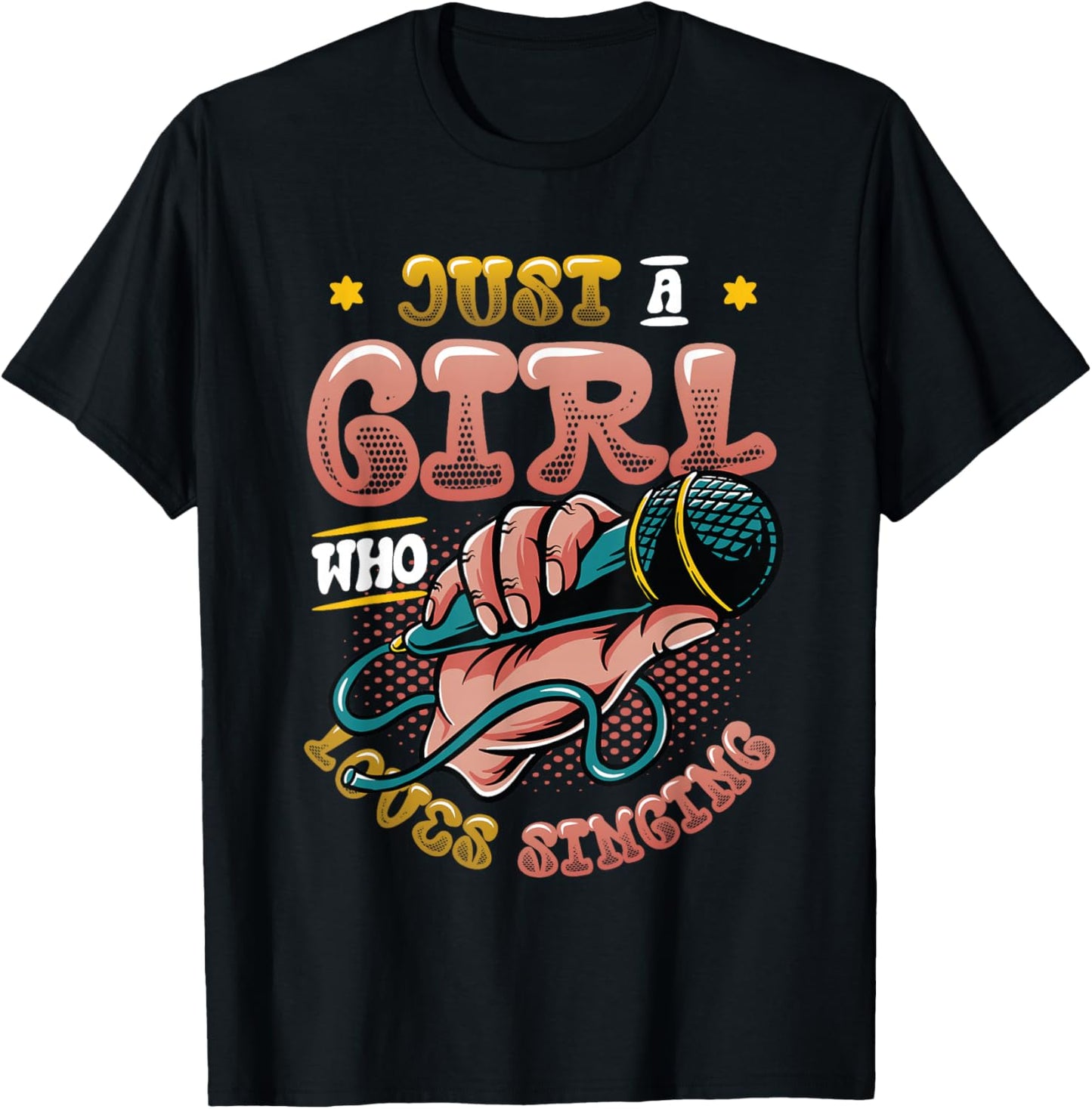 Just A Girl Who Loves Singing Choir Singer Girl T-Shirt - T-Shirt | Black