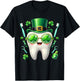 Lucky Dentist Shamrock St Patricks Day Dental Men Women Kids T-Shirt - T-Shirt | Black