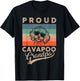 Vintage Proud Cavapoo Dog Grandpa Dog Owner Father's Day Women Kids T-Shirt - T-Shirt | Black