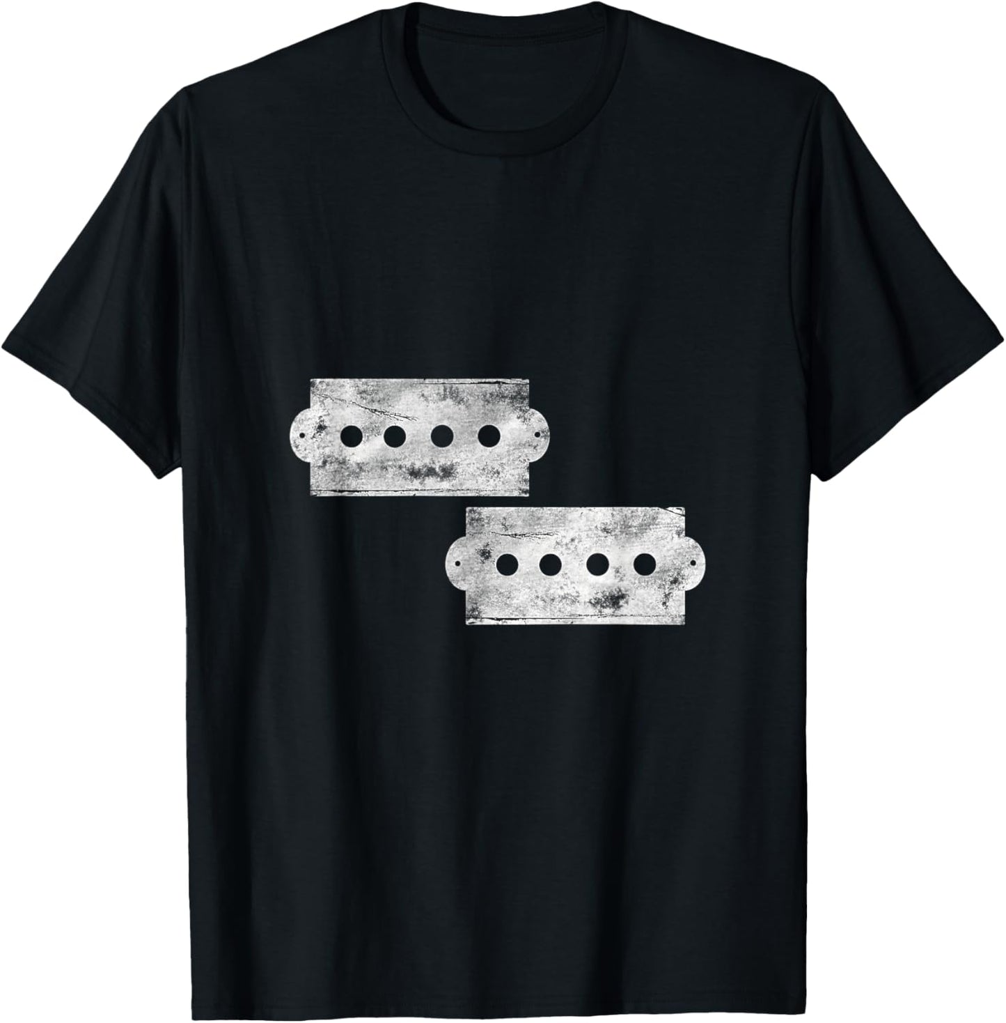 Standard P-Bass Pickup Bass Guitar Player Music Distressed T-Shirt - T-Shirt | Black
