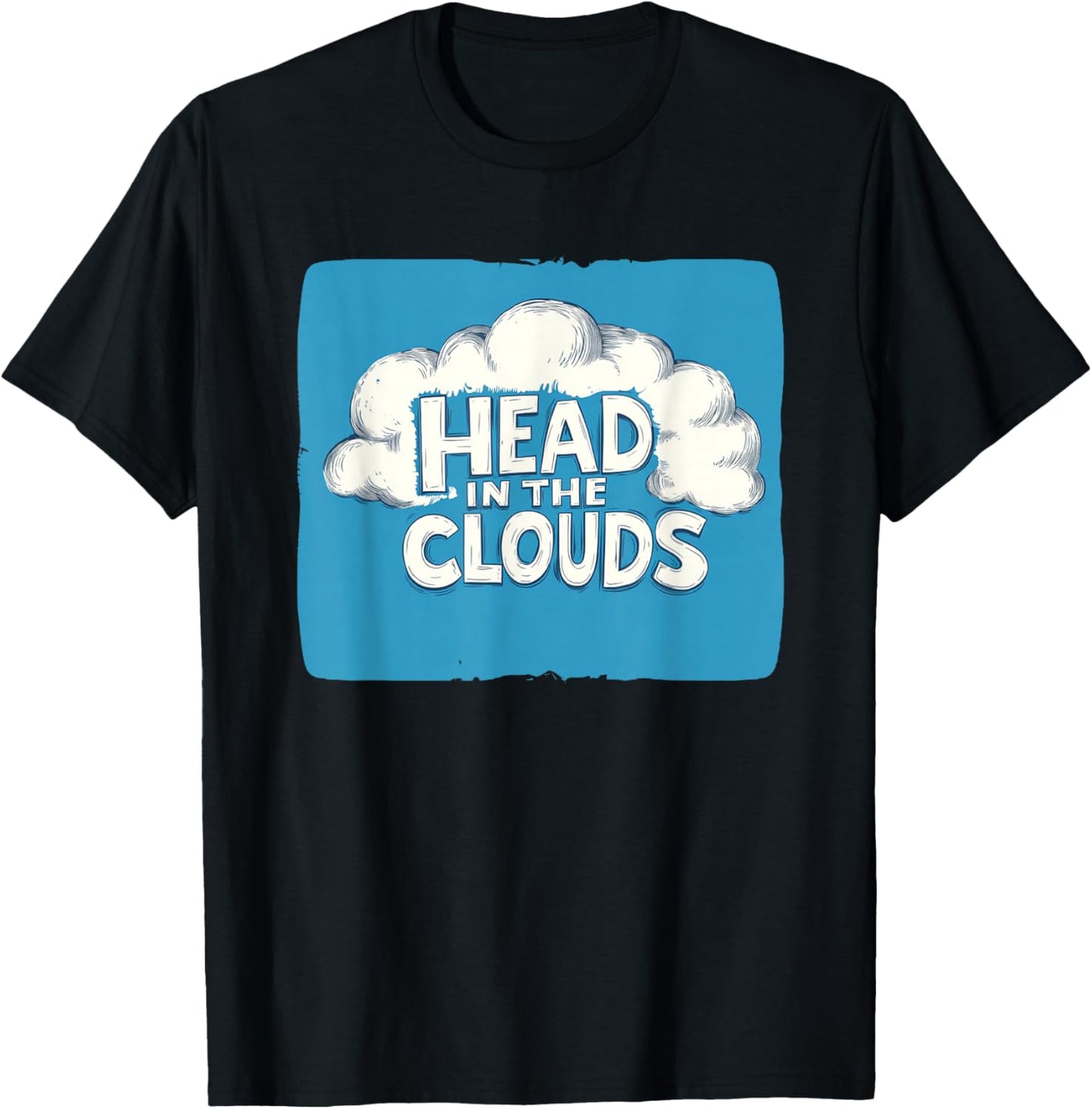 Drifting Away with Head in the Clouds for Boys and Girls T-Shirt - T-Shirt | Black
