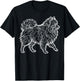 Pomeranian Line Art T-Shirt - T-Shirt | Black