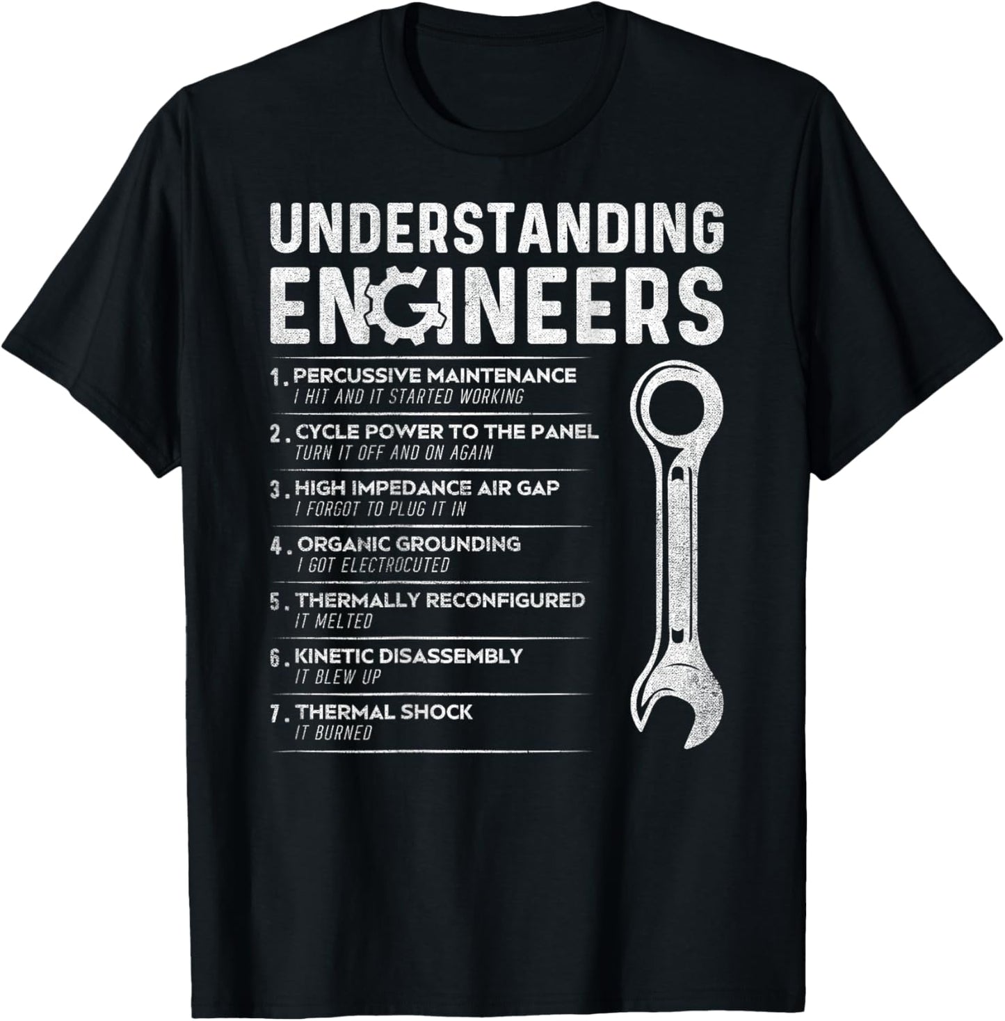 Understanding Engineers - Funny Engineering (On Back) T-Shirt - T-Shirt | Black
