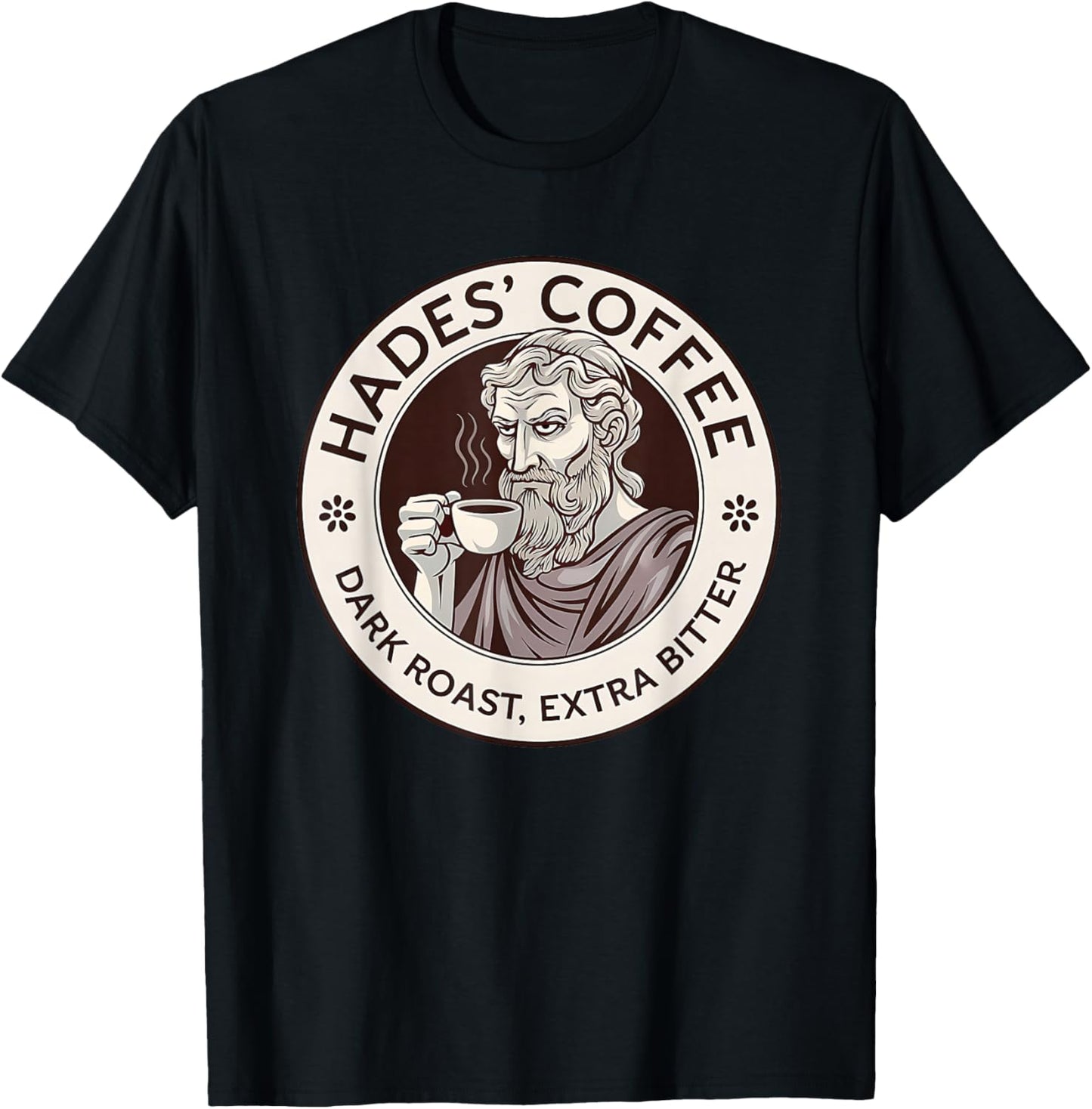 Hades Coffee Funny Greek Mythology T-Shirt - T-Shirt | Black