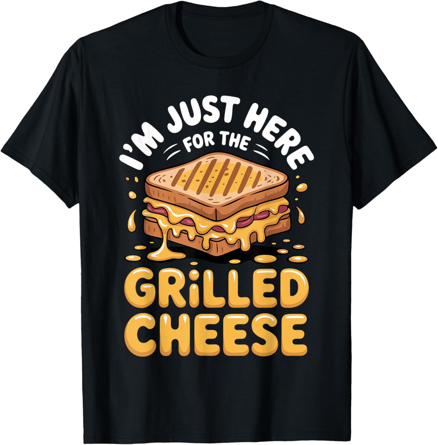 Funny Grilled Cheese Art Women I Love Grilled Cheese T-Shirt - T-Shirt | Black