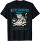 Funny Cat Meme Kitty Biscuits Bakery Vintage Art T-Shirt - T-Shirt | Black
