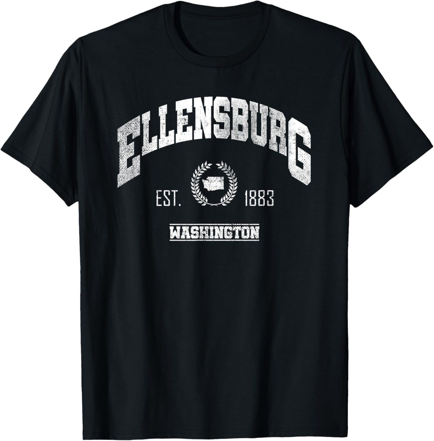 Ellensburg WA | Washington | Vintage Throwback T-Shirt - T-Shirt | Black