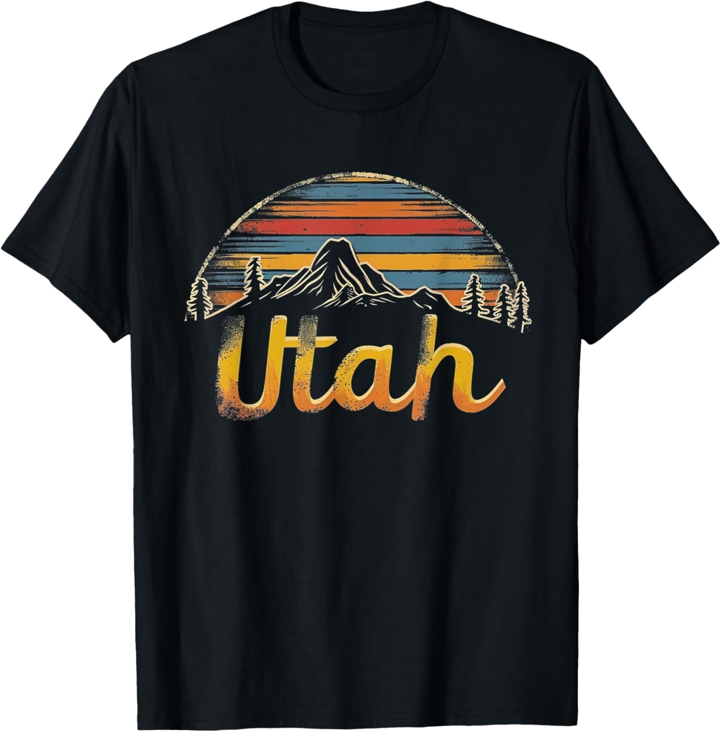 Utah - Cool Funny Graphic Vintage Men Women Retro T-Shirt - T-Shirt | Black