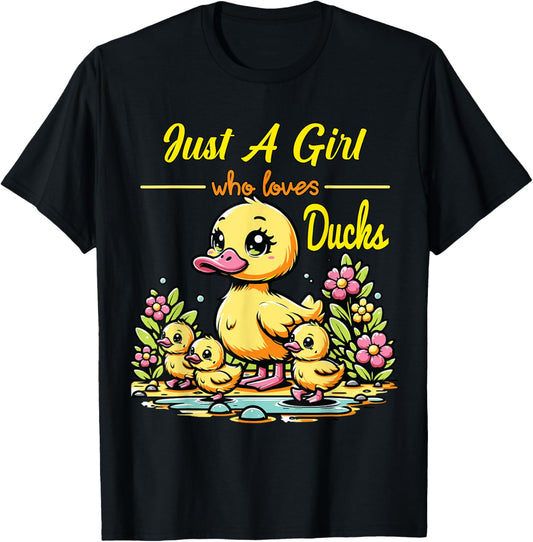 Duck Lover Art Men Women Boys Girls Rubber Duck Funny Ducks T-Shirt - T-Shirt | Black