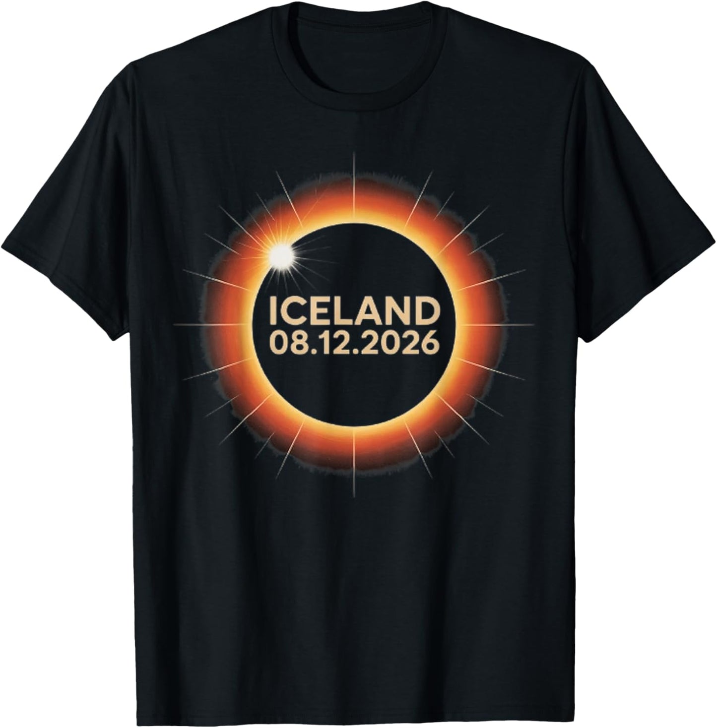Total Solar Eclipse Iceland August 12, 2026 T-Shirt - T-Shirt | Black