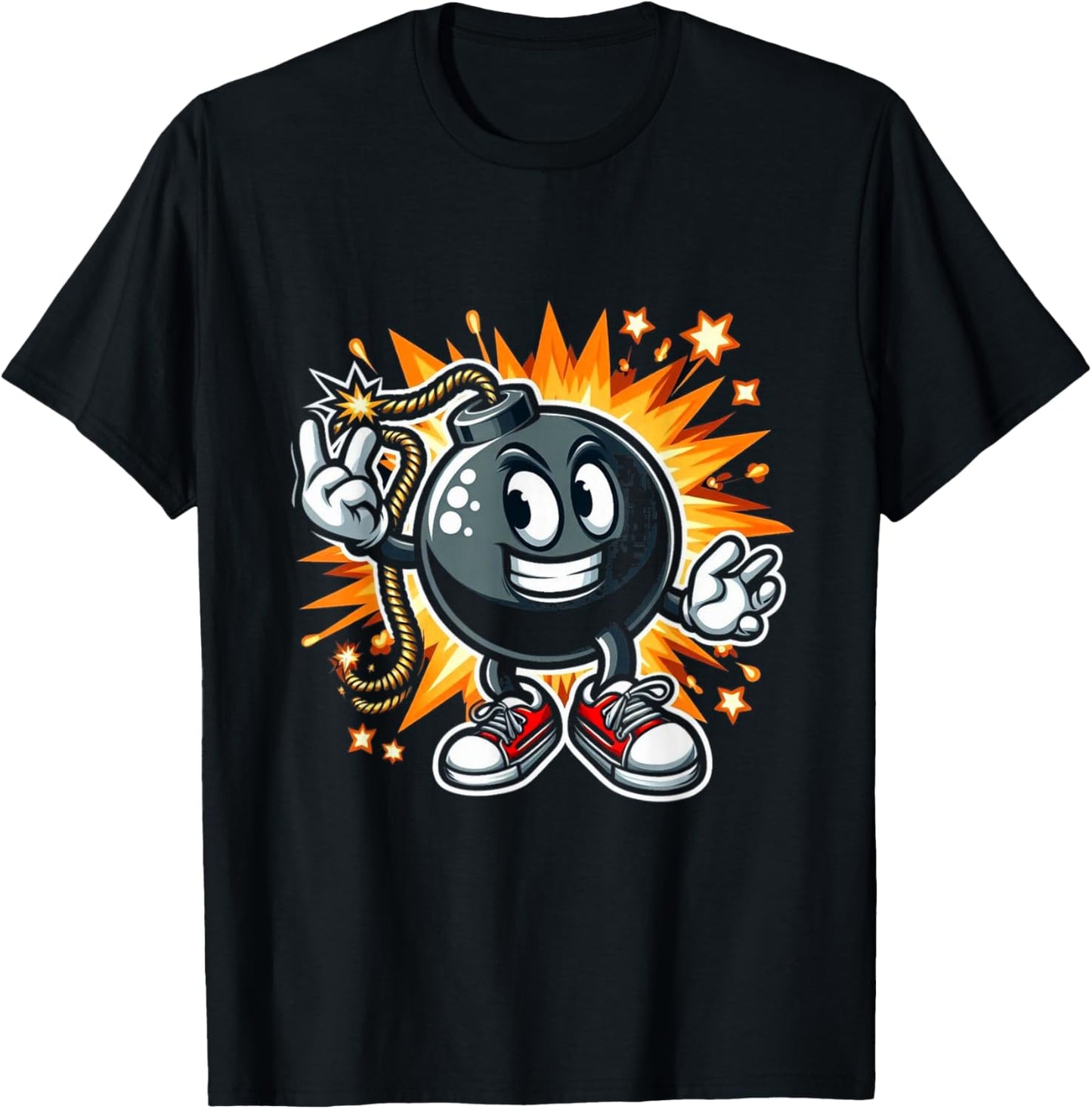 Cartoon Bomb T-Shirt - T-Shirt | Black