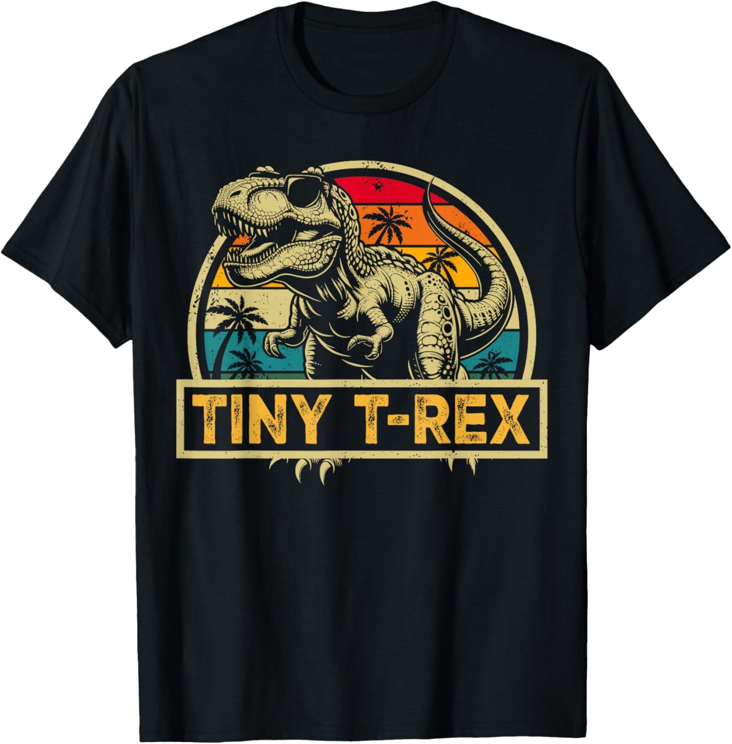Tiny T-Rex T Rex Dinosaur Tiny T-Rex Family Matching T-Shirt - T-Shirt | Black