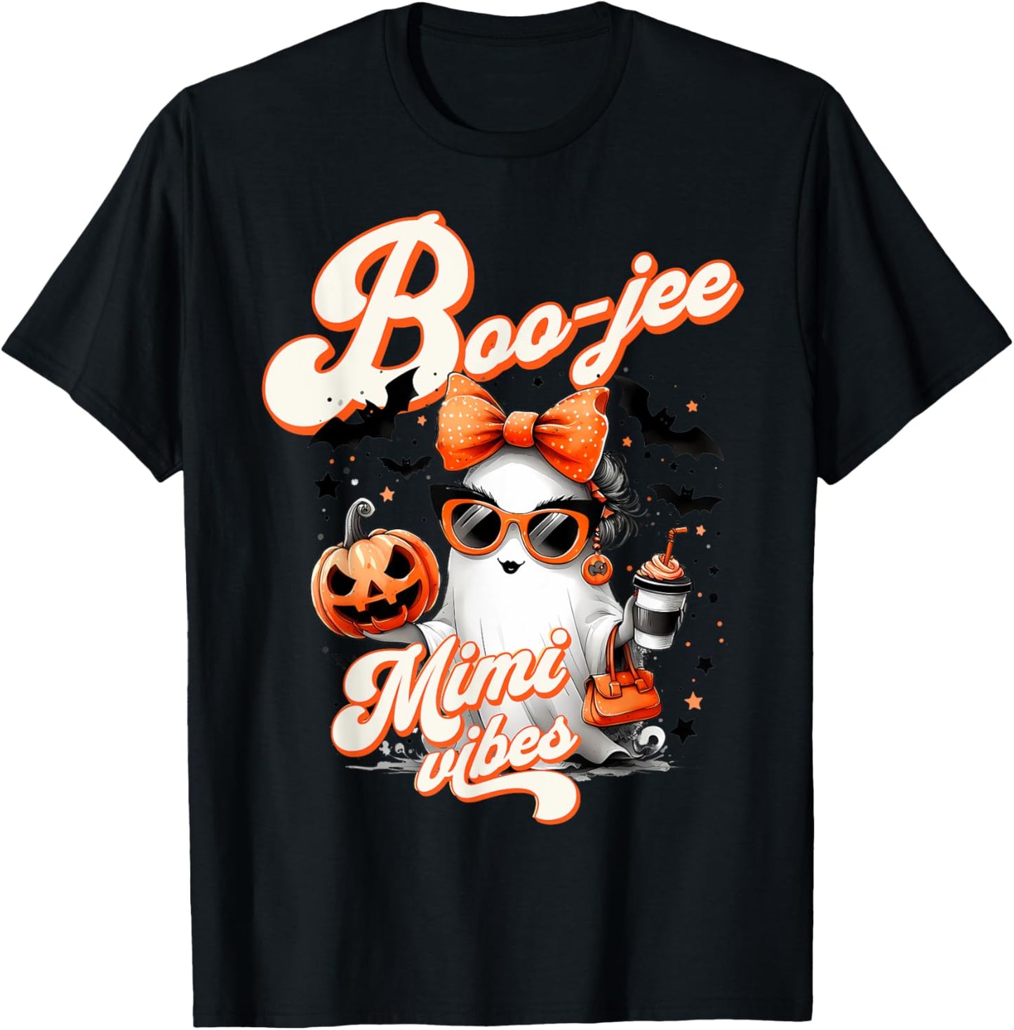 Cute Halloween Costume Boo jee Mimi Halloween Adult Women T-Shirt - T-Shirt | Black