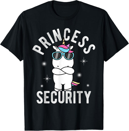 Princess SECURITY Princess Unicorn T-Shirt - T-Shirt | Black