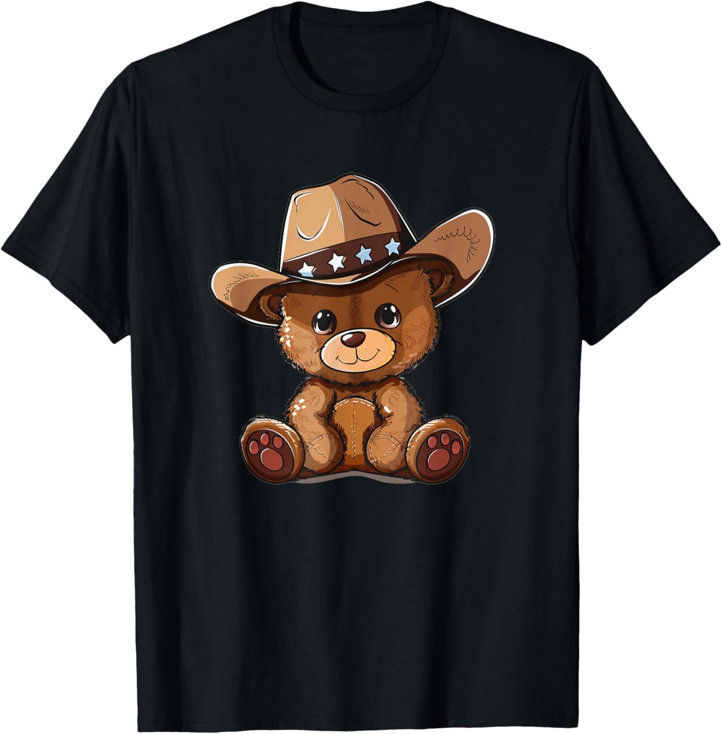 Pretty Cowboy Hat Costume for Teddy Bears T-Shirt - T-Shirt | Black