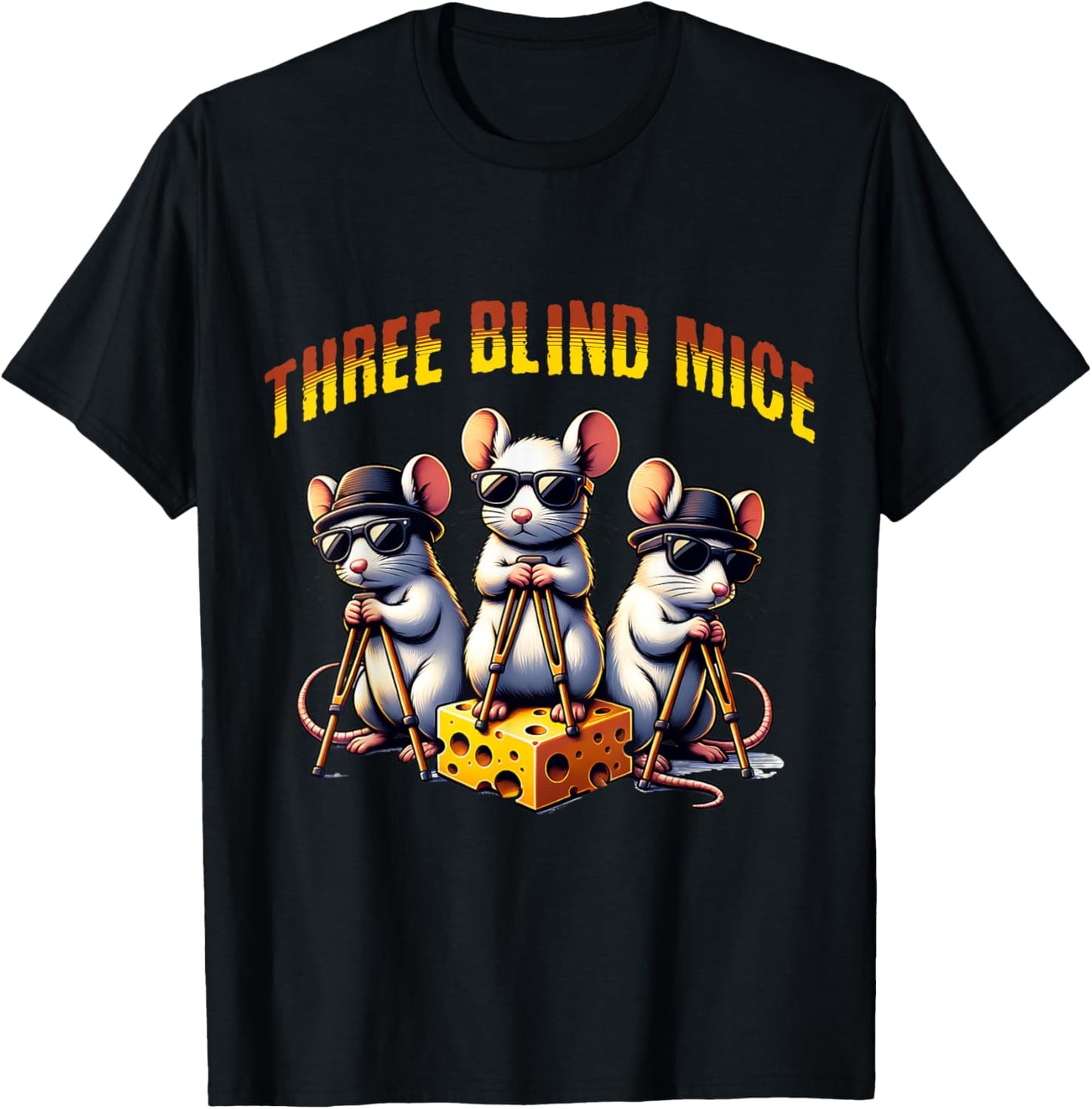 Three Blind Mice T-Shirt - T-Shirt | Black