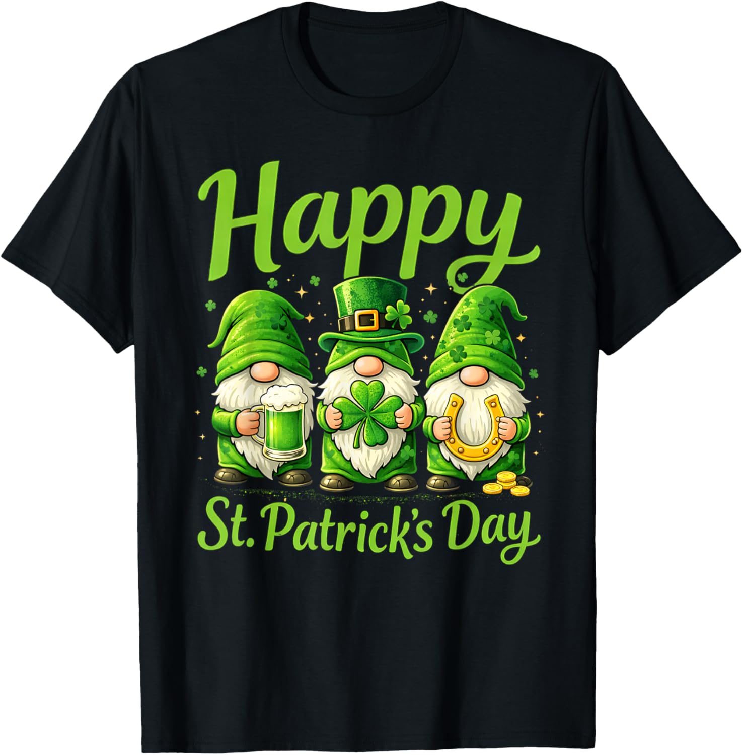 Zwerge Happy Saint Patricks Day Feier St. Patrick Day T-Shirt - T-Shirt | Black