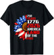 250 Years America 1776-2026 Land of The Free Sunflower T-Shirt - T-Shirt | Black
