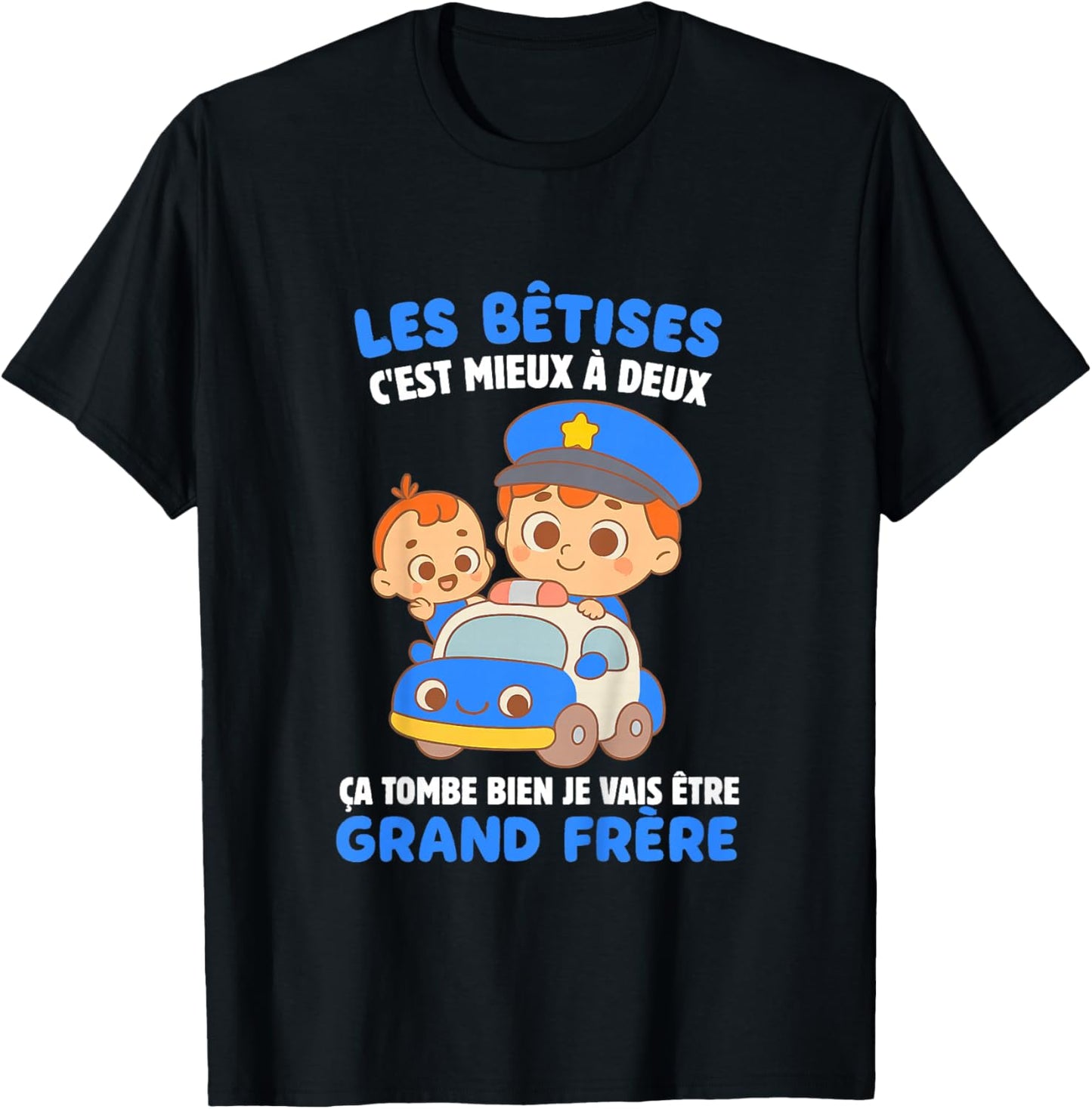 Enfant Je Vais Être Grand Frère 2026 Garçon Futur Grand Frère Drole T-Shirt - T-Shirt | Black