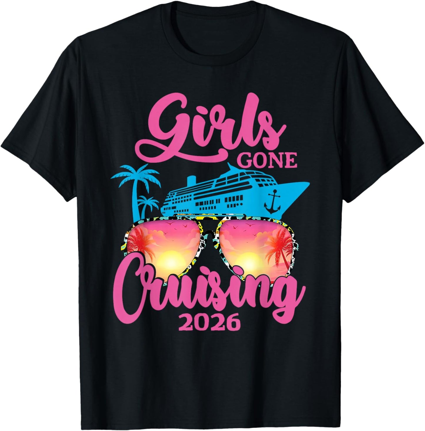 Girls Gone Cruising 2026 Hawaii Summer Vacation Beach Cruise T-Shirt - T-Shirt | Black
