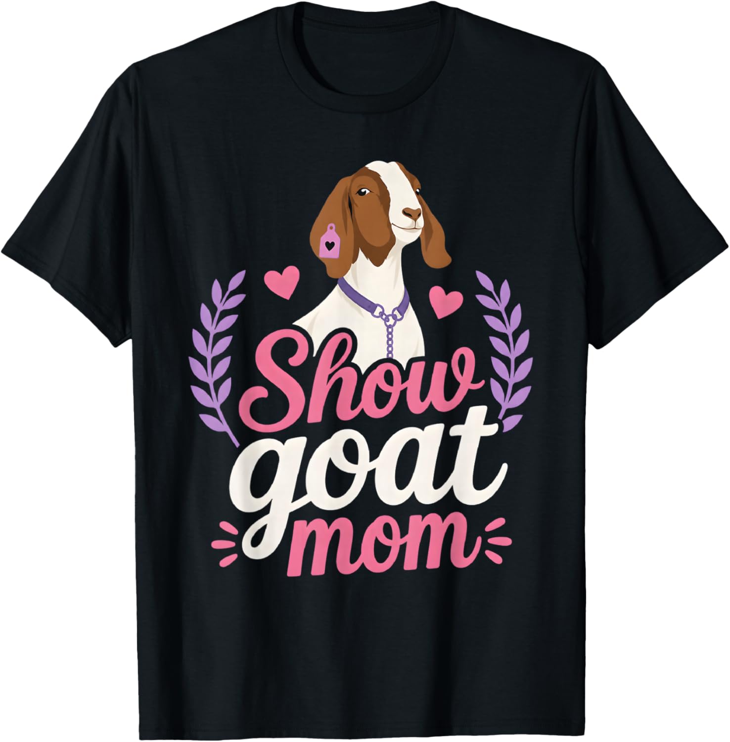 Show Goat Mom Livestock Stock Show Boer T-Shirt - T-Shirt | Black