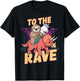 Rave Party Bass Head Clubbing Unicorn Dinosaur Sloth EDM T-Shirt - T-Shirt | Black