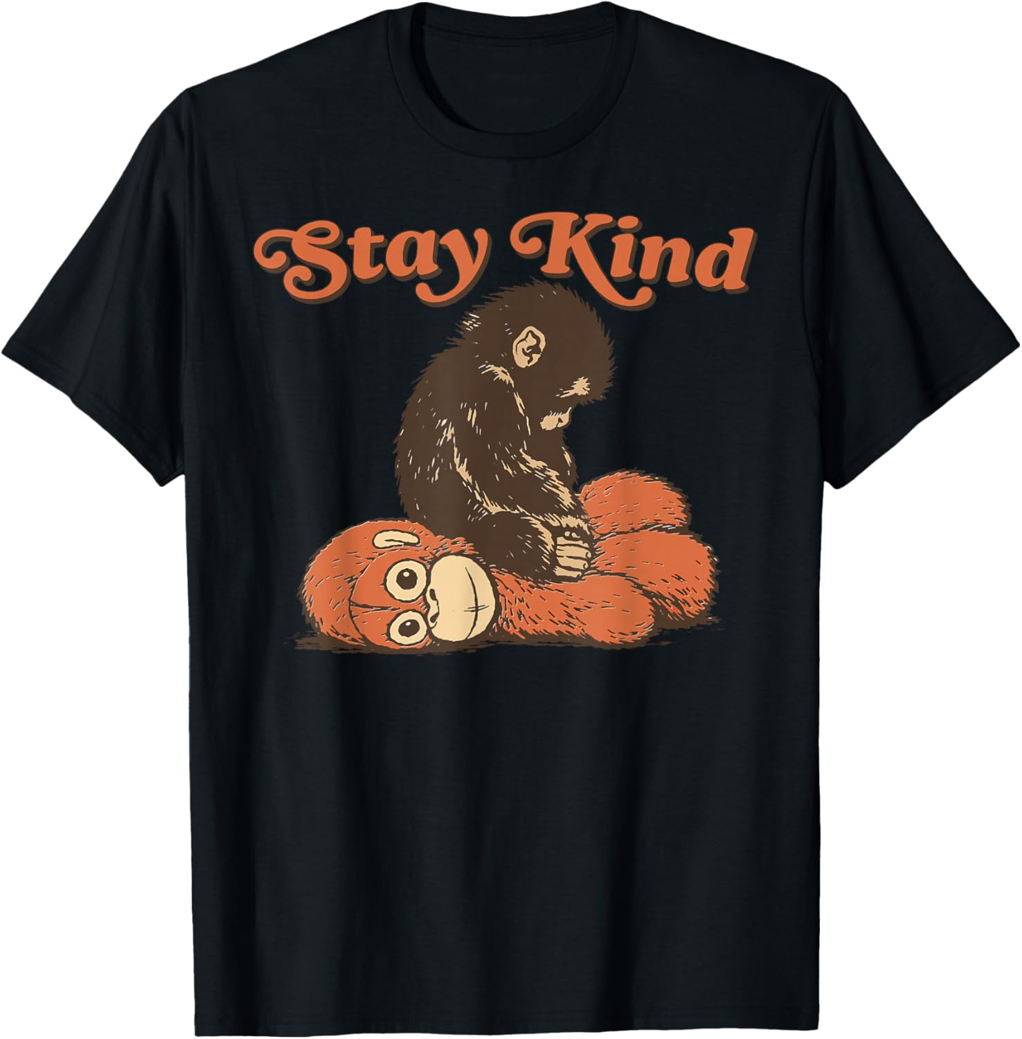 Stay Kind Punch Baby Monkey 2026 T-Shirt - T-Shirt | Black
