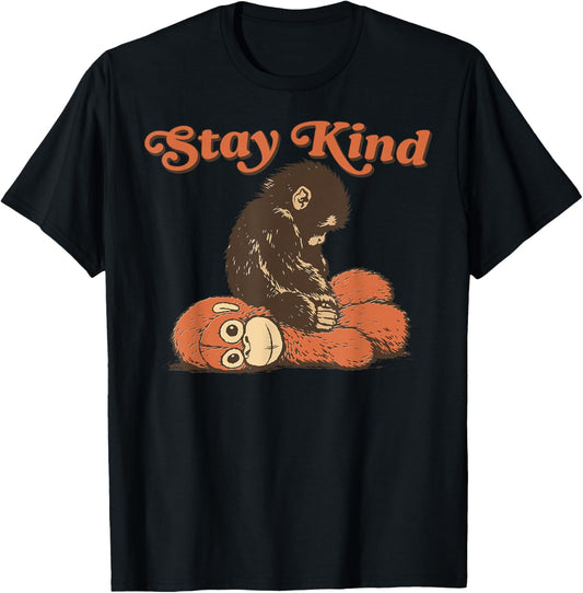 Stay Kind Punch Baby Monkey 2026 T-Shirt - T-Shirt | Black