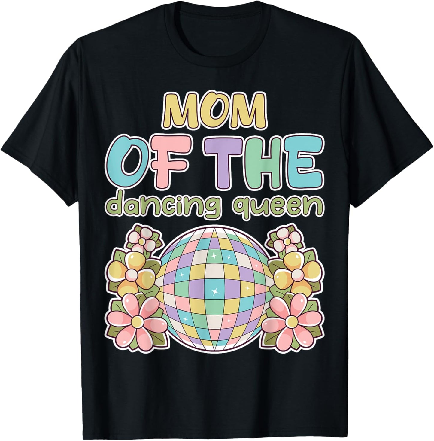 Mom of the Dance Queen Retro 17th Birthday Family Party T-Shirt - T-Shirt | Black