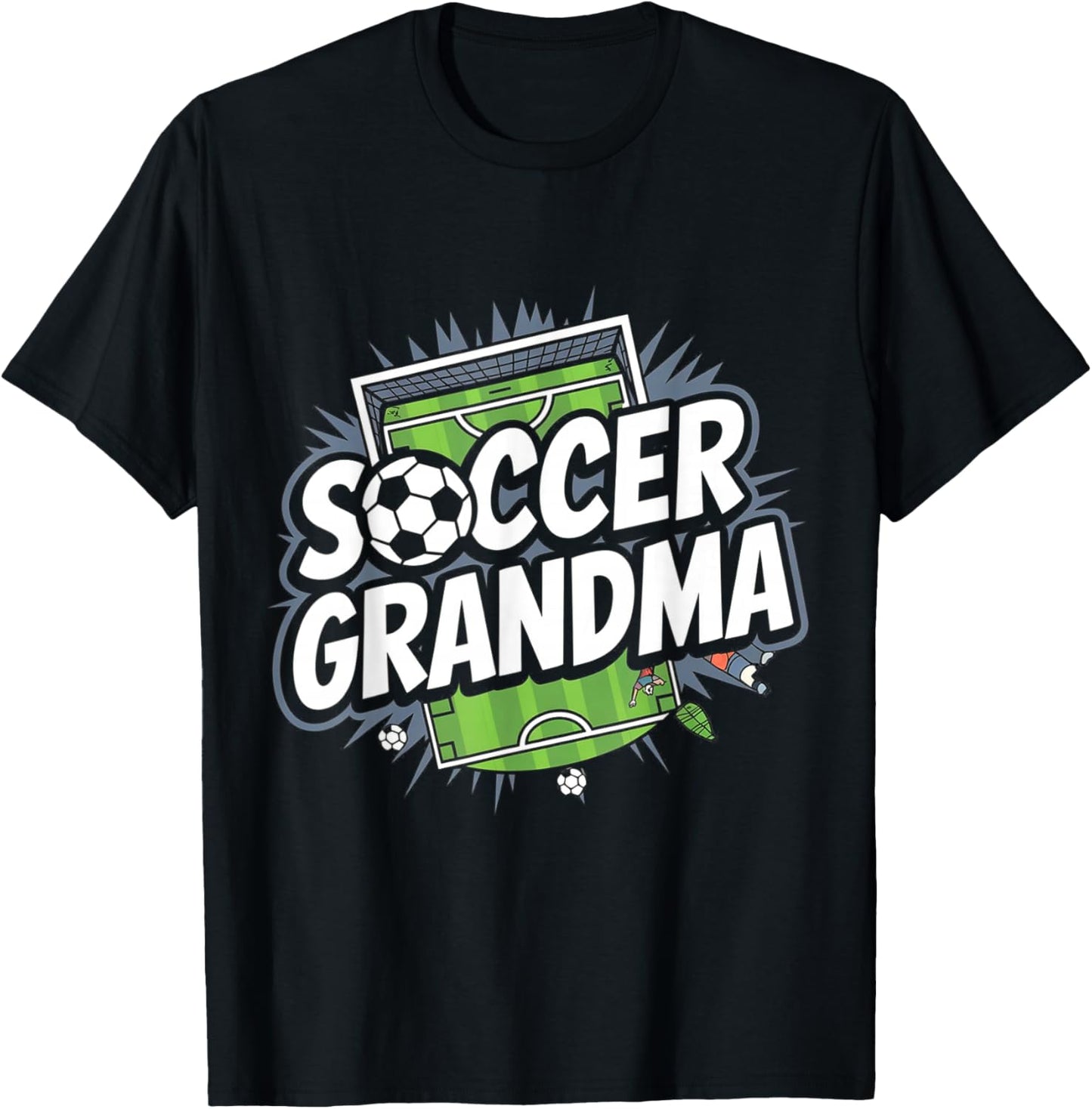 Soccer Grandma Funny Soccer T-Shirt - T-Shirt | Black