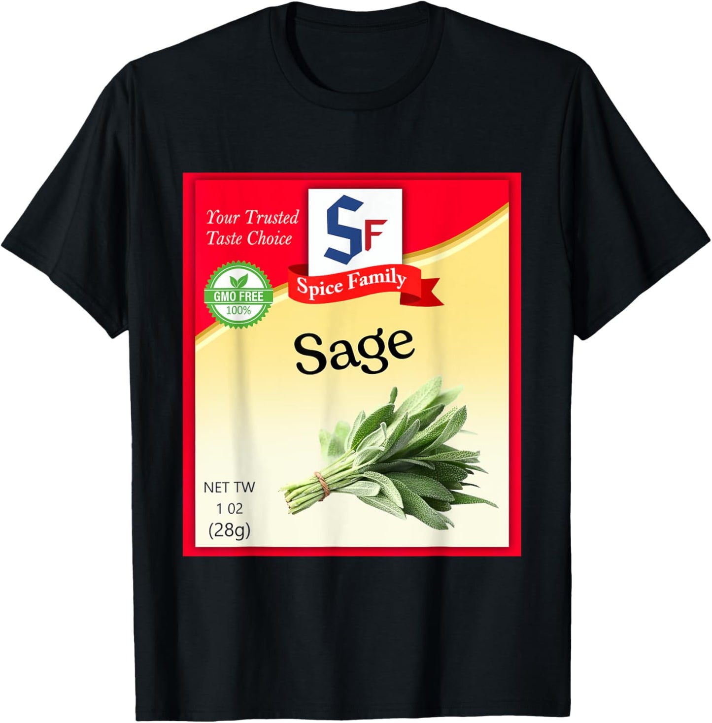 Sage Condiment Costume Holiday Spice Costumes T-Shirt - T-Shirt | Black