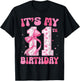 Its My 11th Birthday Coquette Bow 11 Year Old Party Girl T-Shirt - T-Shirt | Black