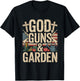 God Guns and Garden Patriotic Christian Veteran Farm T-Shirt - T-Shirt | Black