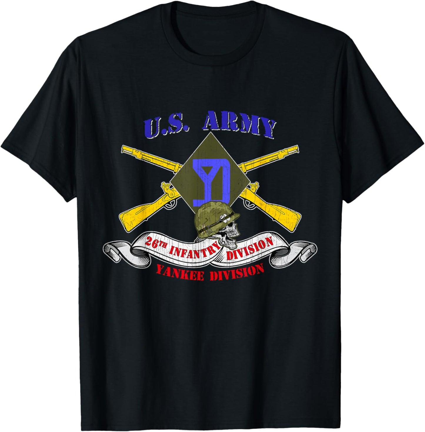 26th Infantry Division 26th ID Veteran Yankee Division Gifts T-Shirt - T-Shirt | Black