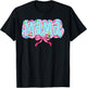 Mama Colorful Coquette Bow Mother's Day Women Mom Grandma T-Shirt - T-Shirt | Black