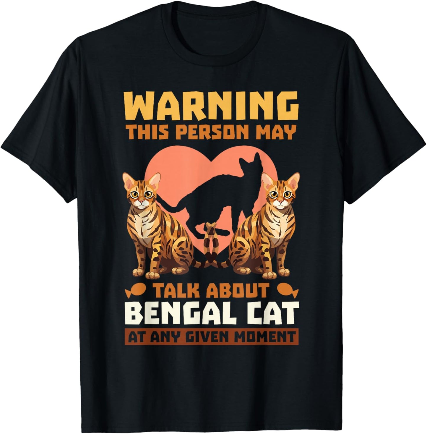 Bengal Cat Kitten Pet Asian Leopard Fur Parents Domestic T-Shirt - T-Shirt | Black