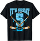 5th Birthday Hockey Lovers It's Great to Be 5 Years Old T-Shirt - T-Shirt | Black