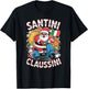 Italian Brainrot Christmas Santini Claussini Funny Santa T-Shirt - T-Shirt | Black