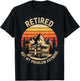 Retired Not My Problem Anymore RV Mountain Sunset Adventure T-Shirt - T-Shirt | Black