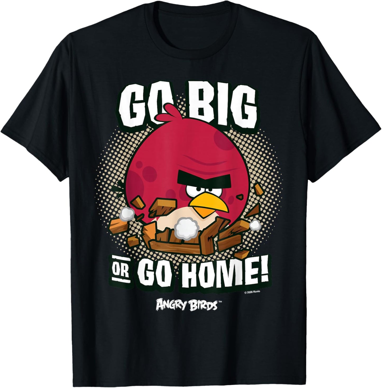 Angry Birds Terrence Go Big or Go Home T-Shirt - T-Shirt | Black