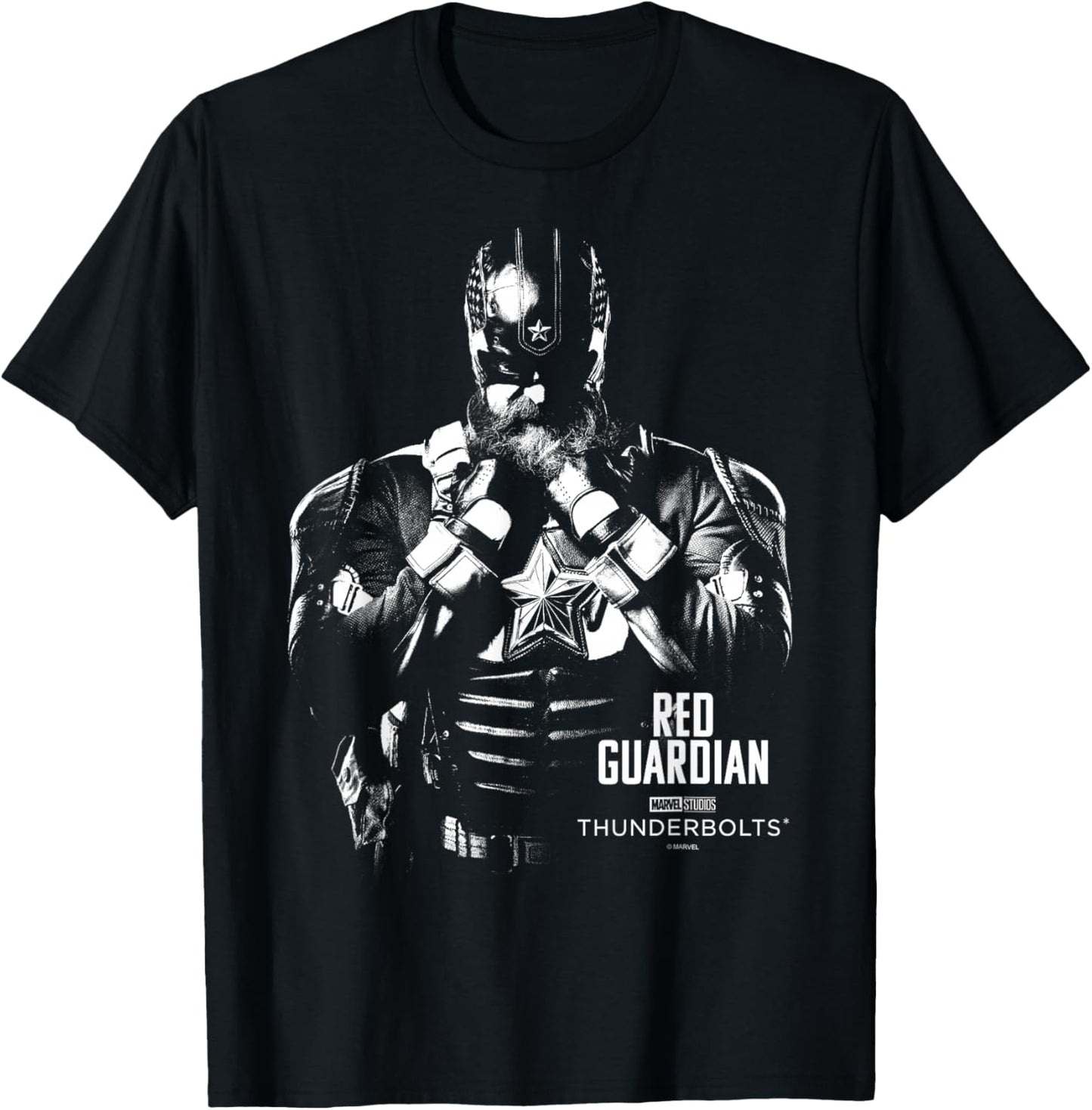 Marvel's Thunderbolts - Red Guardian Silhouette T-Shirt - T-Shirt | Black