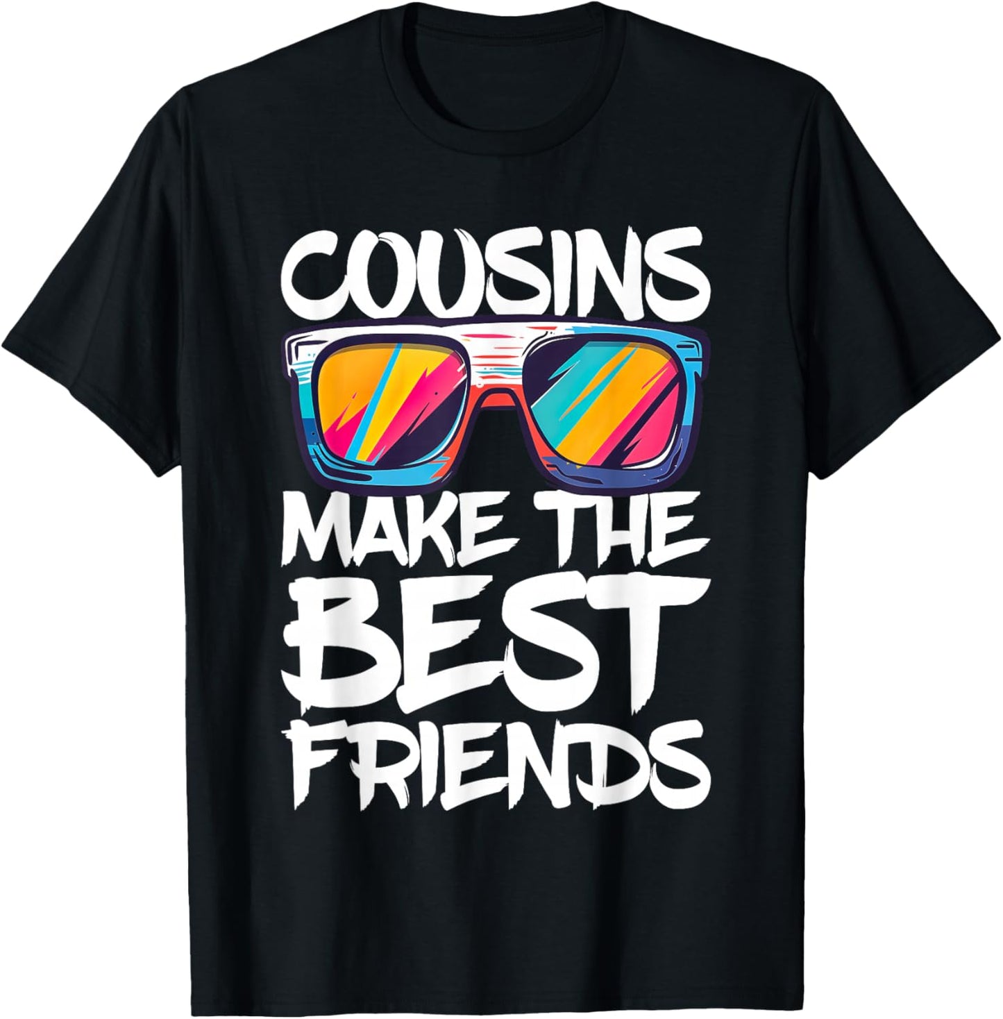 Cousins Make The Best Friends Shirt Boy Girl Cousin Crew T-Shirt - T-Shirt | Black