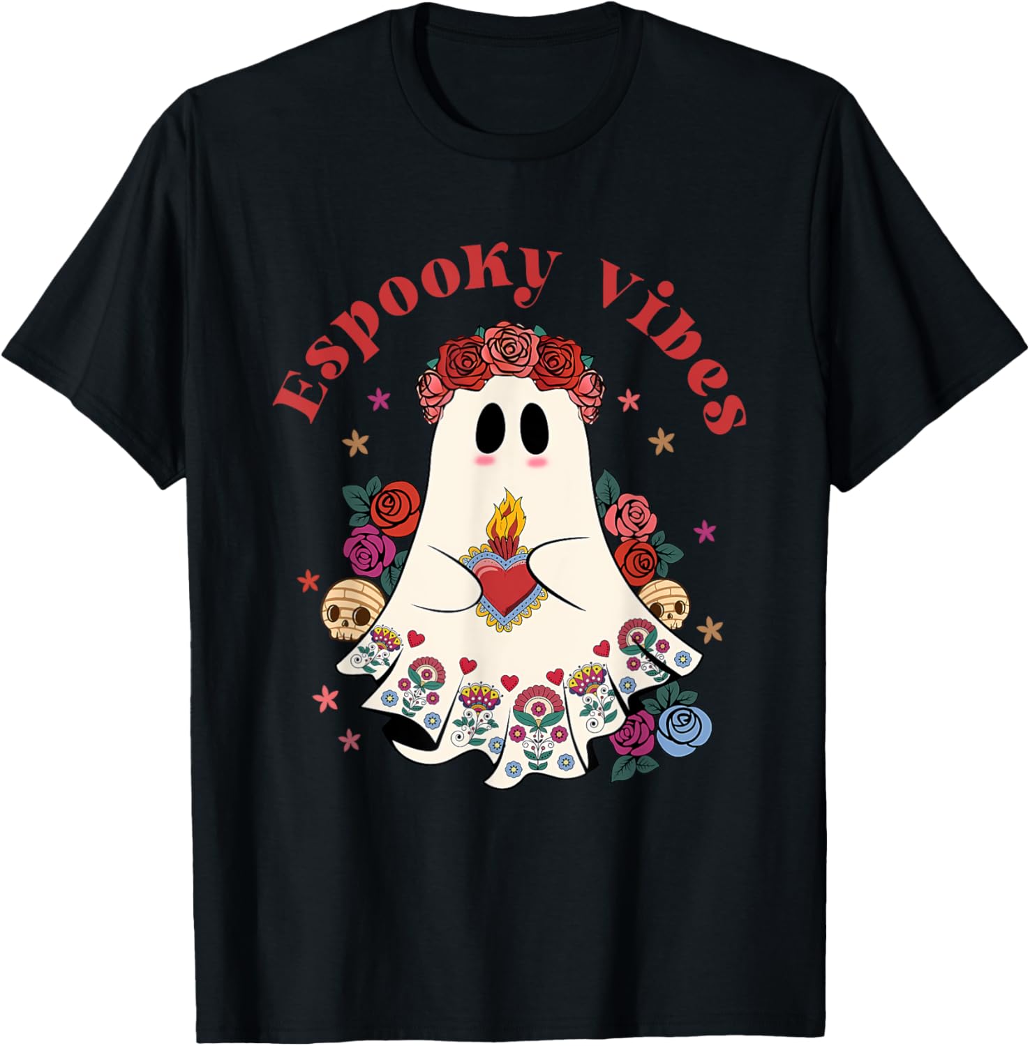 Espooky Vibes Maestra Halloween Spanish Spooky Season T-Shirt - T-Shirt | Black