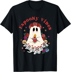 Espooky Vibes Maestra Halloween Spanish Spooky Season T-Shirt - T-Shirt | Black