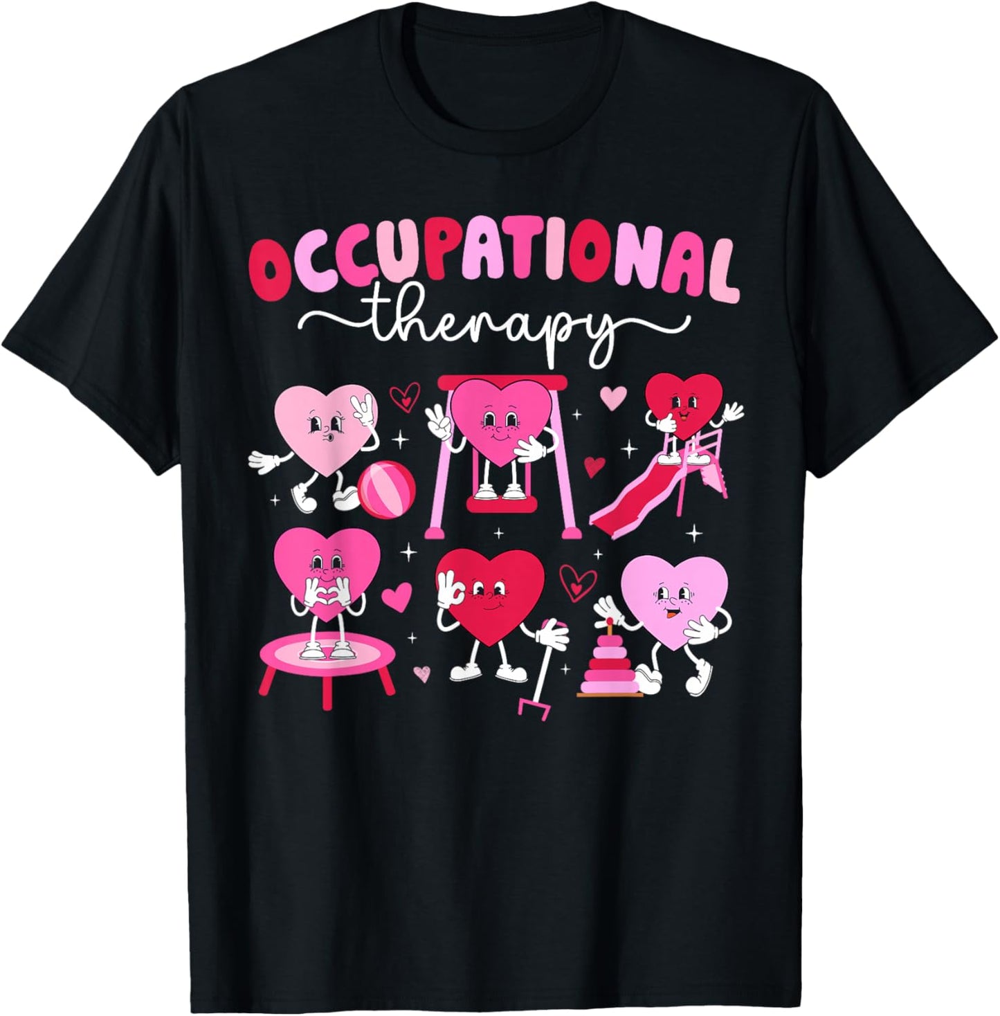 Valentines Day Women's Valentine Themed Black Modern Classic Round Neck Short Sleeve , Small T-Shirt - T-Shirt | Black