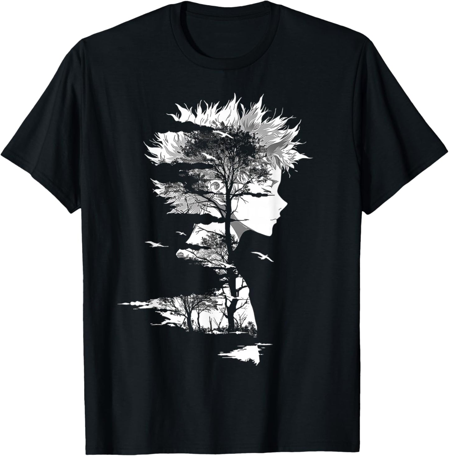 Anime Manga Motif Illustration Anime T-Shirt - T-Shirt | Black