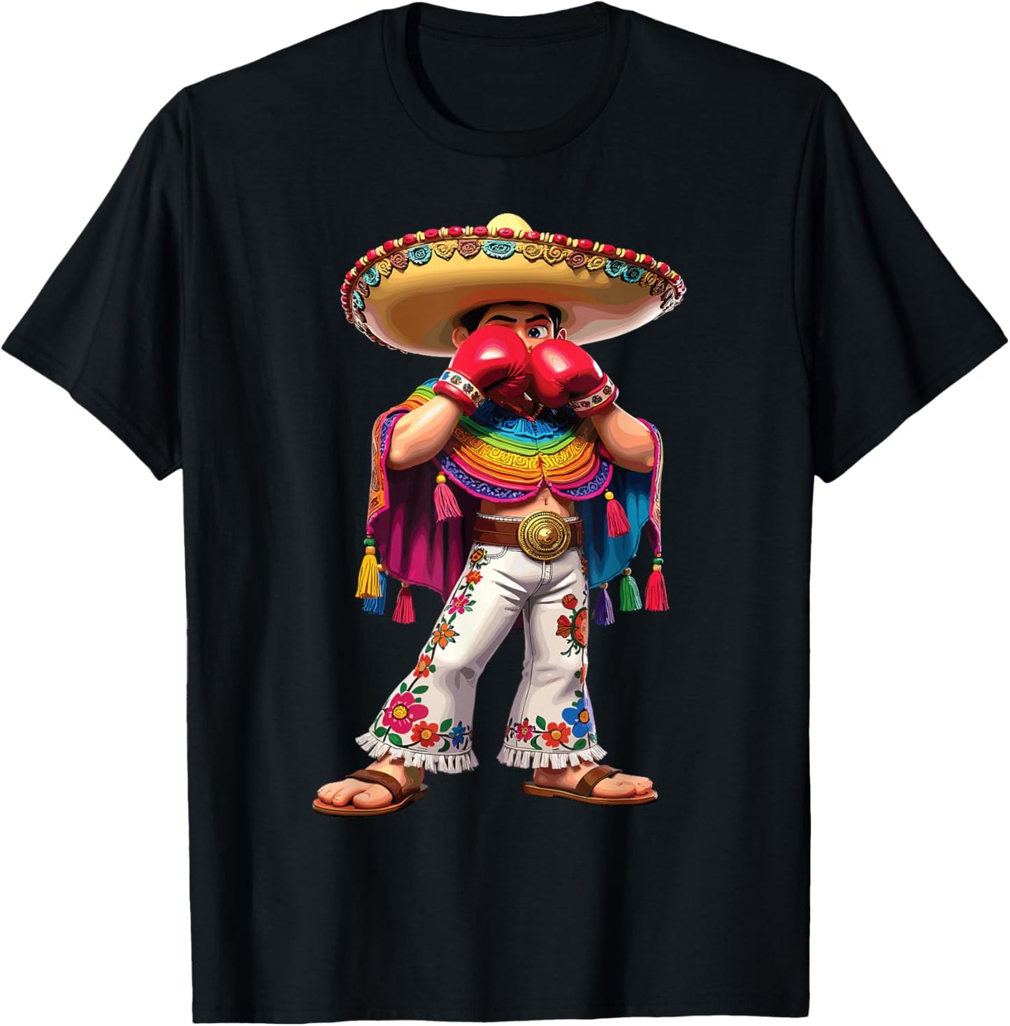 Mexican Boxing T Cultural Fighter T-Shirt - T-Shirt | Black