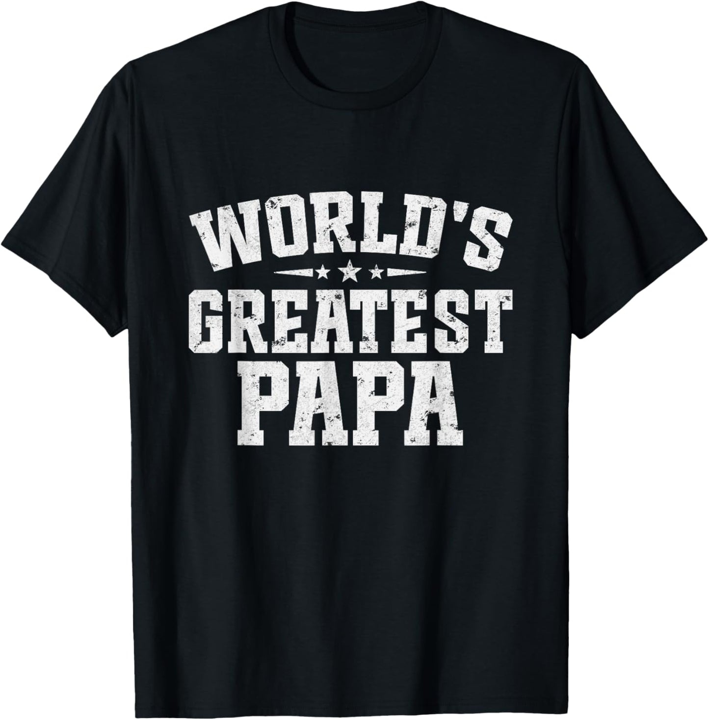 World's Greatest Papa Vintage Father's Day Dad Grandpa Men T-Shirt - T-Shirt | Black