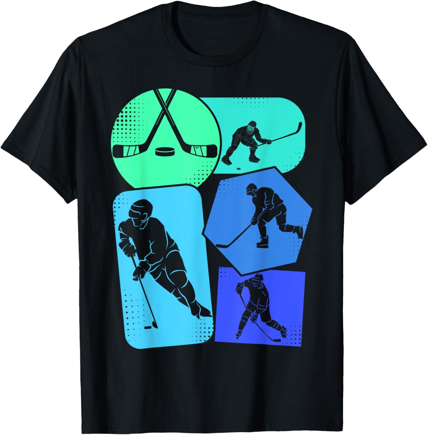 Hockey Ice Hockey Boys Youth Kids T-Shirt - T-Shirt | Black