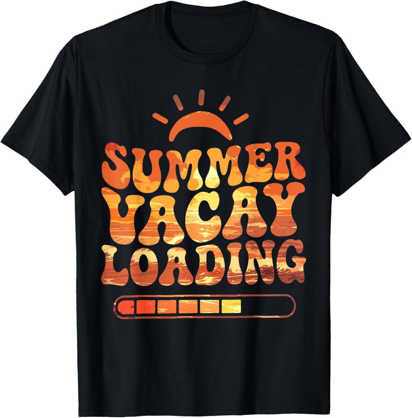 Teacher End of Year Summer Vacay Loading Last Day of School T-Shirt - T-Shirt | Black